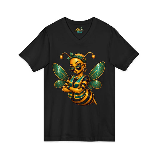 SheTrux Bee Bald - V-Neck - Multiple Colors