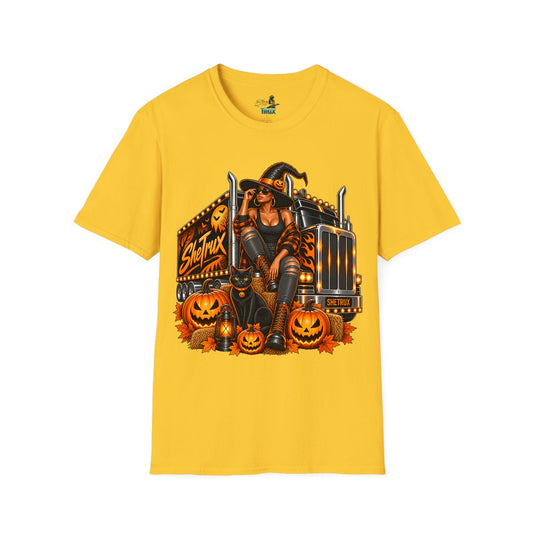 Halloween - Witch on Truck - T-Shirt - Multiple Colors