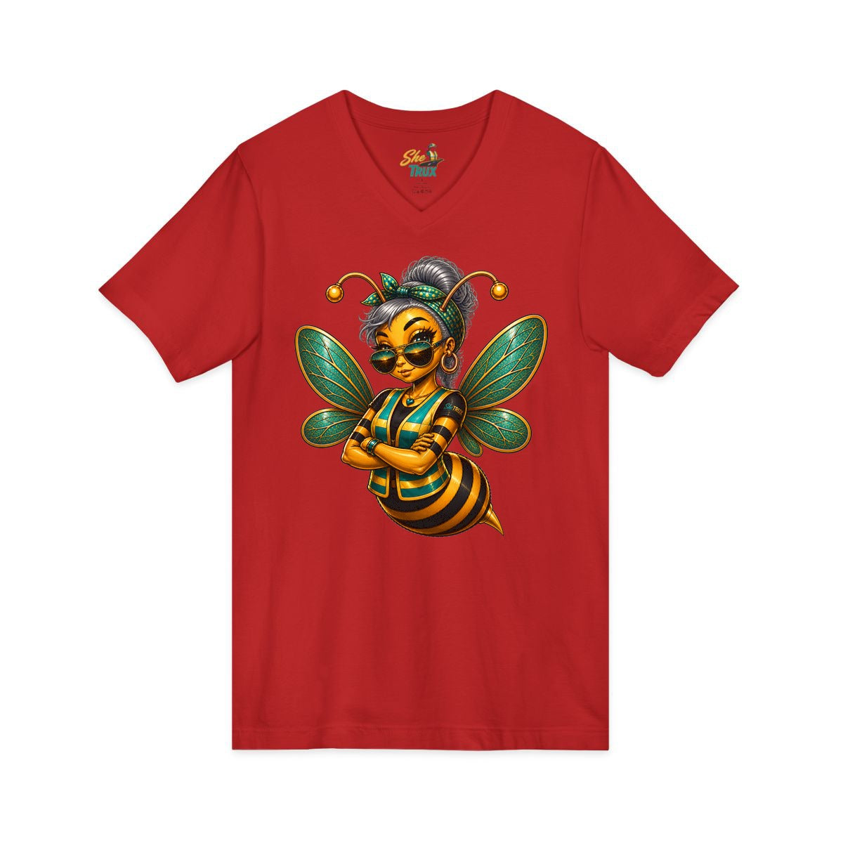 SheTrux Bee Gray - V-Neck - Multiple Colors