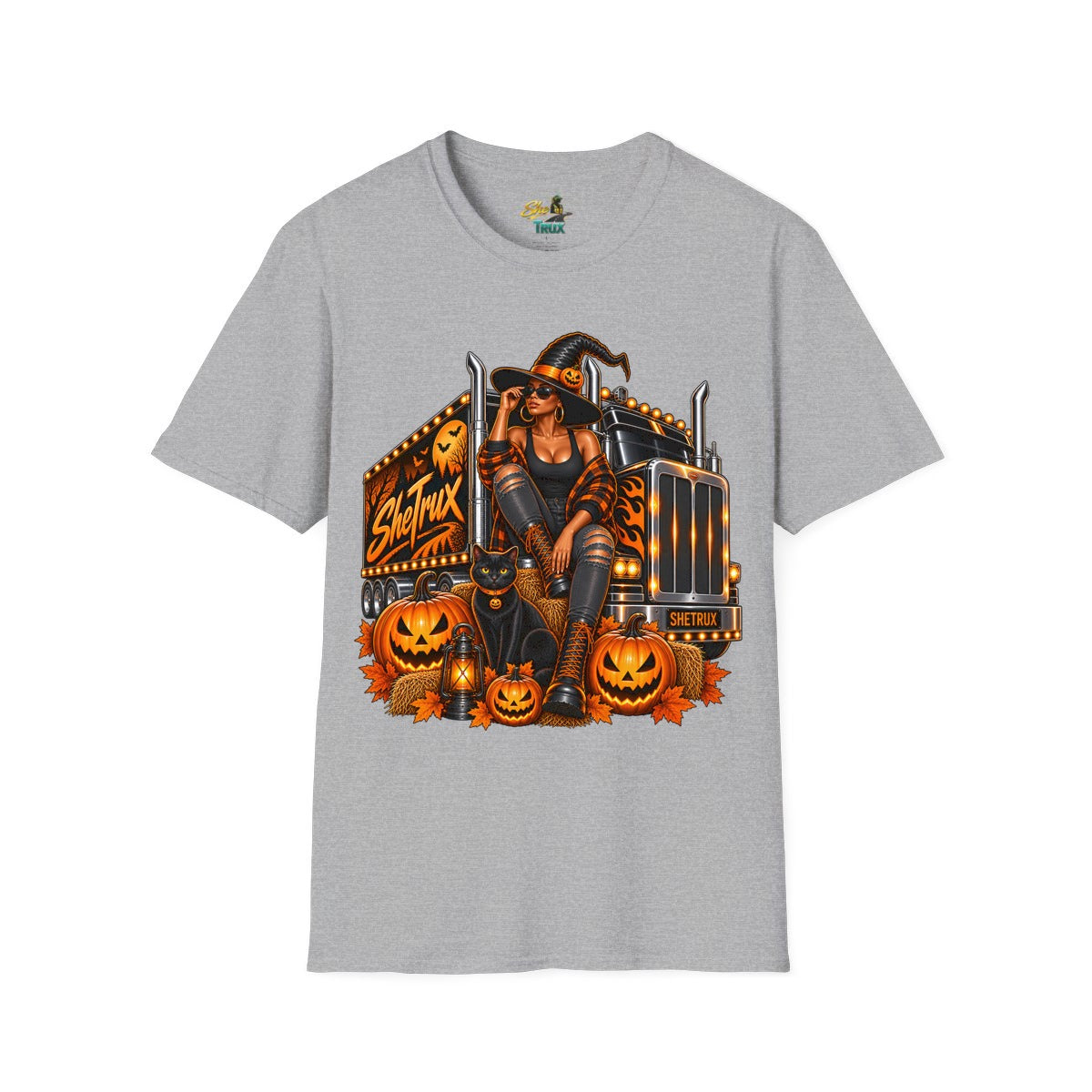 Halloween - Witch on Truck - T-Shirt - Multiple Colors
