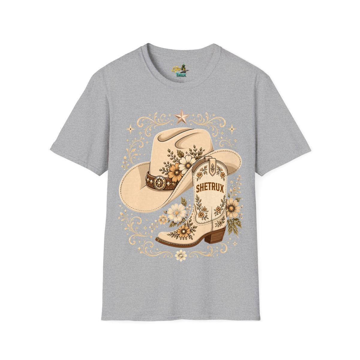 SheTrux Hat Boot Tan - T-Shirt - Multiple Colors