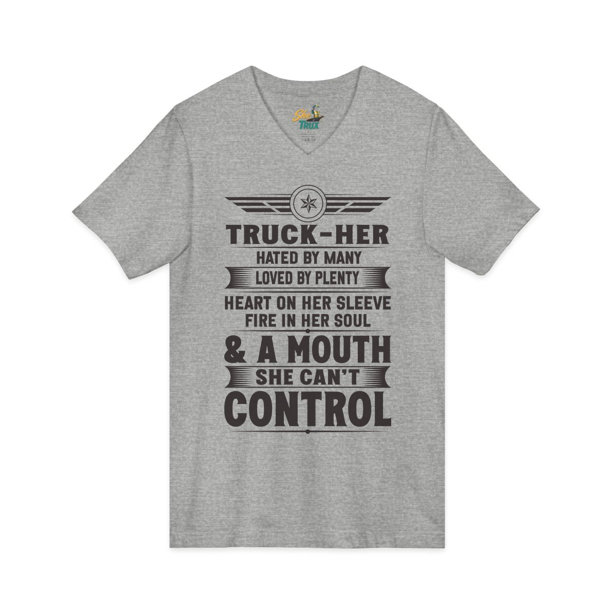 A Mouth She Can't Control - V-Neck - Multiple Colors