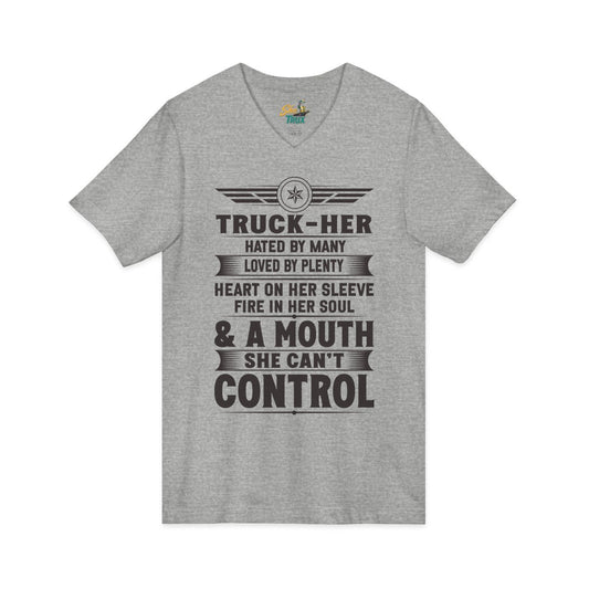 A Mouth She Can't Control - V-Neck - Multiple Colors