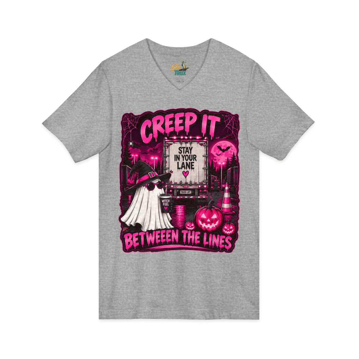 Halloween - Creep It Between The Lines - V-Neck - Multiple Colors
