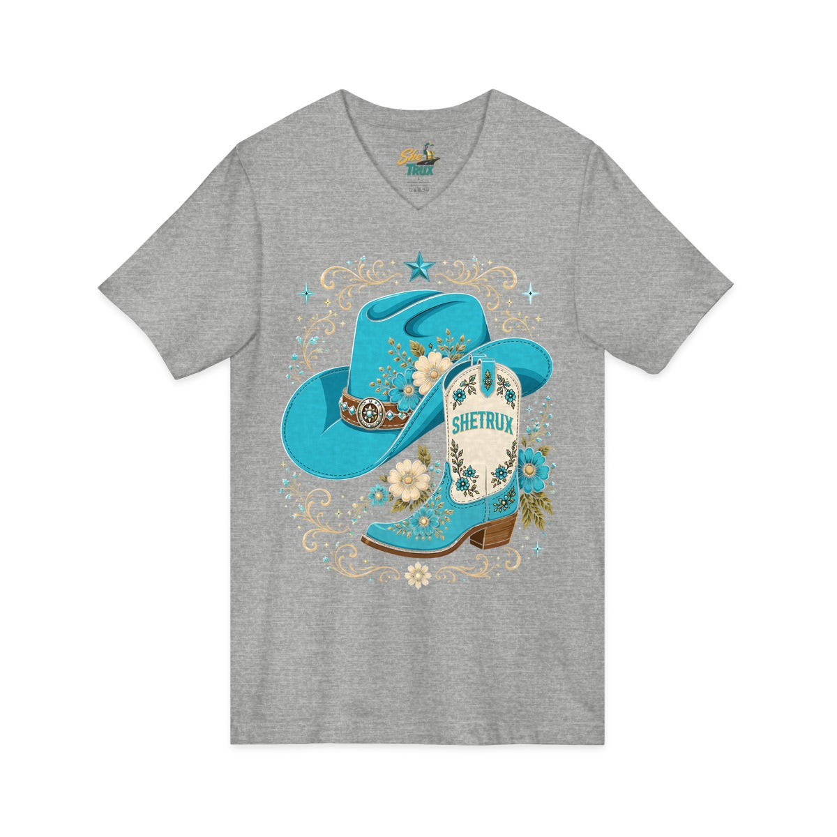 SheTrux Hat Boot Blue - V-Neck - Multiple Colors