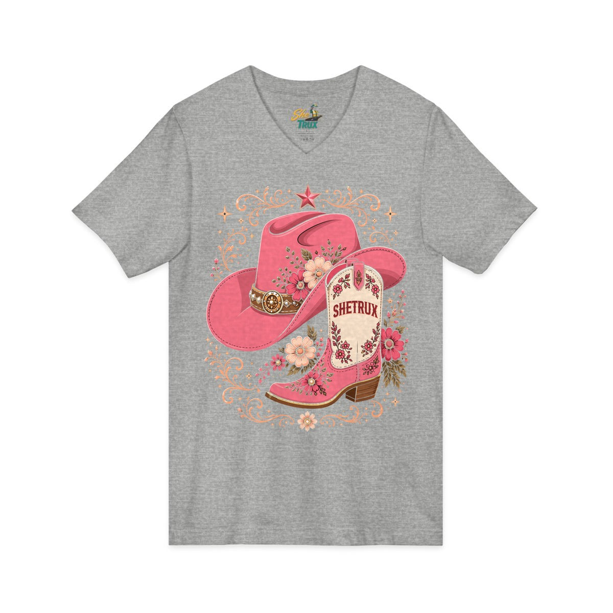 SheTrux Hat Boot Pink - V-Neck - Multiple Colors