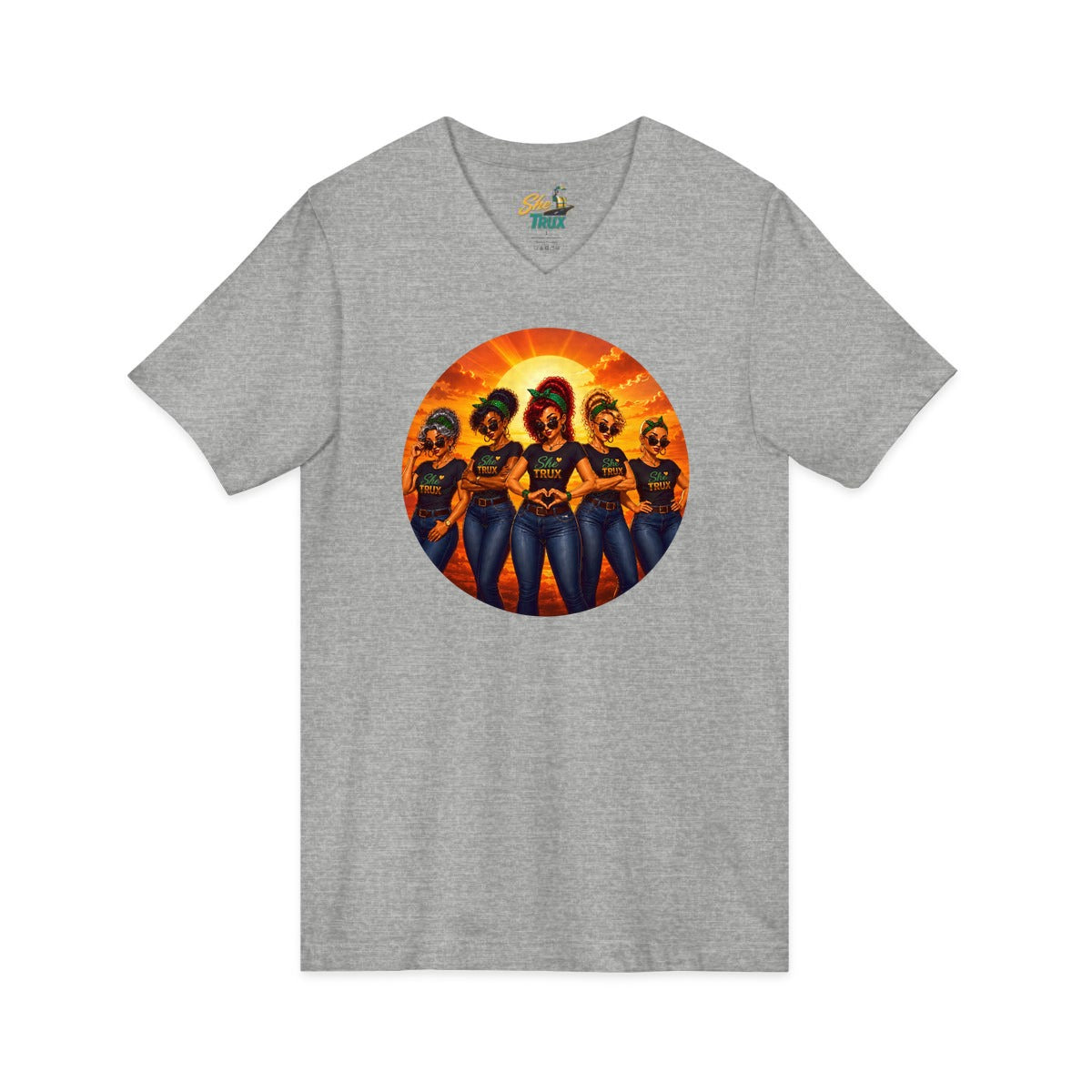 SheTrux Women Sunset - V-Neck - Multiple Colors