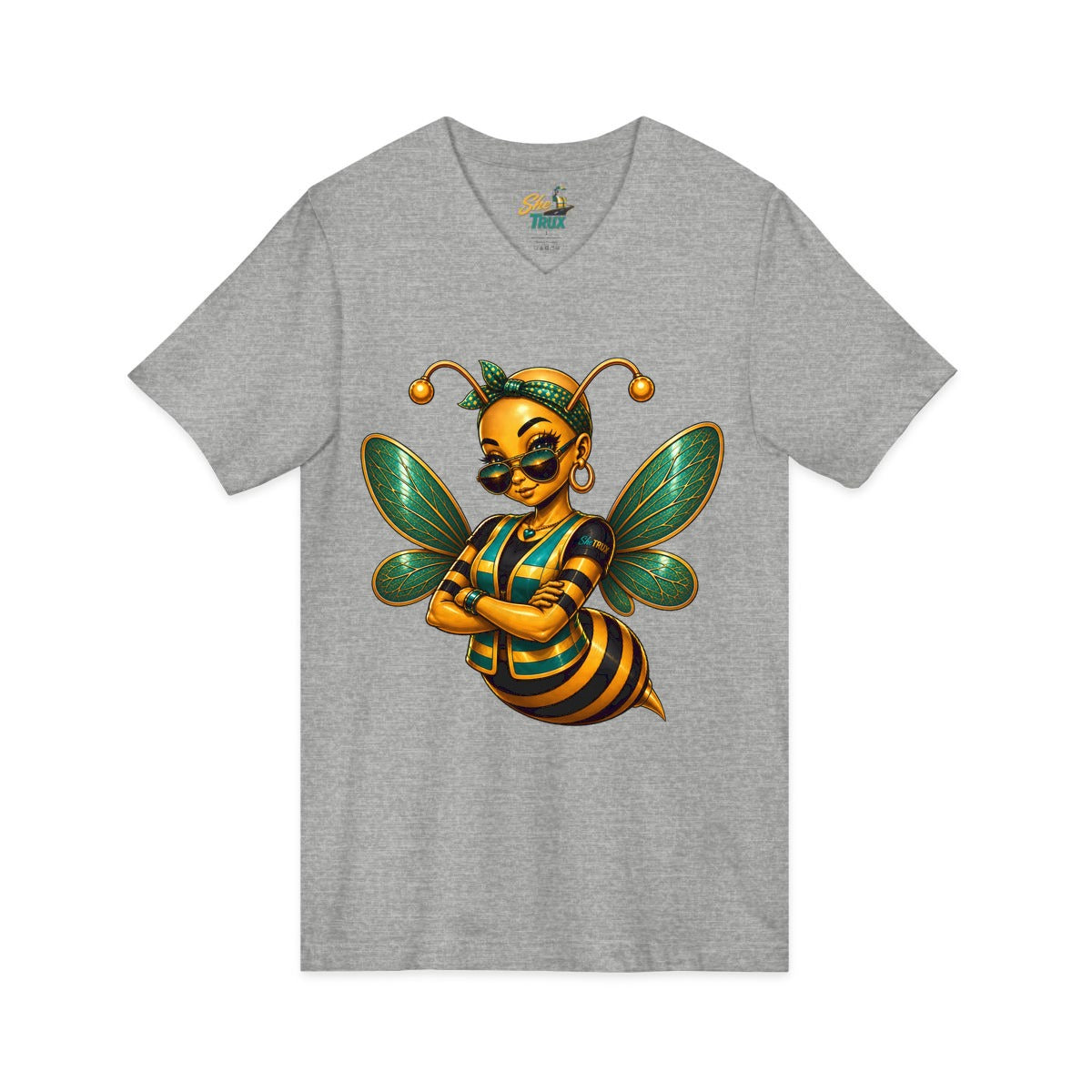 SheTrux Bee Bald - V-Neck - Multiple Colors