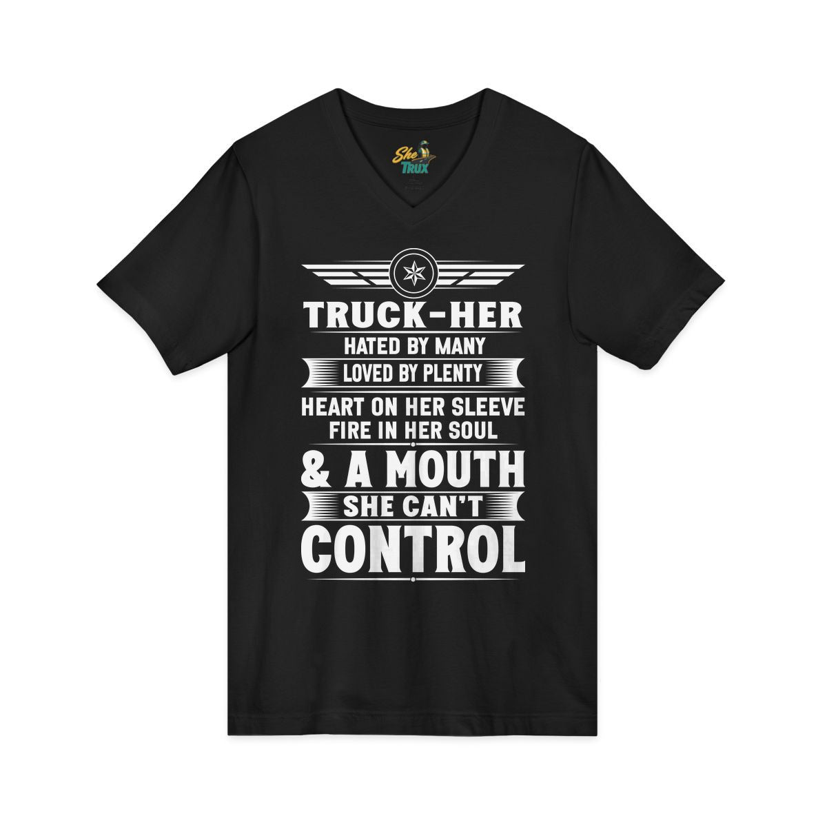 A Mouth She Can't Control - V-Neck - Multiple Colors