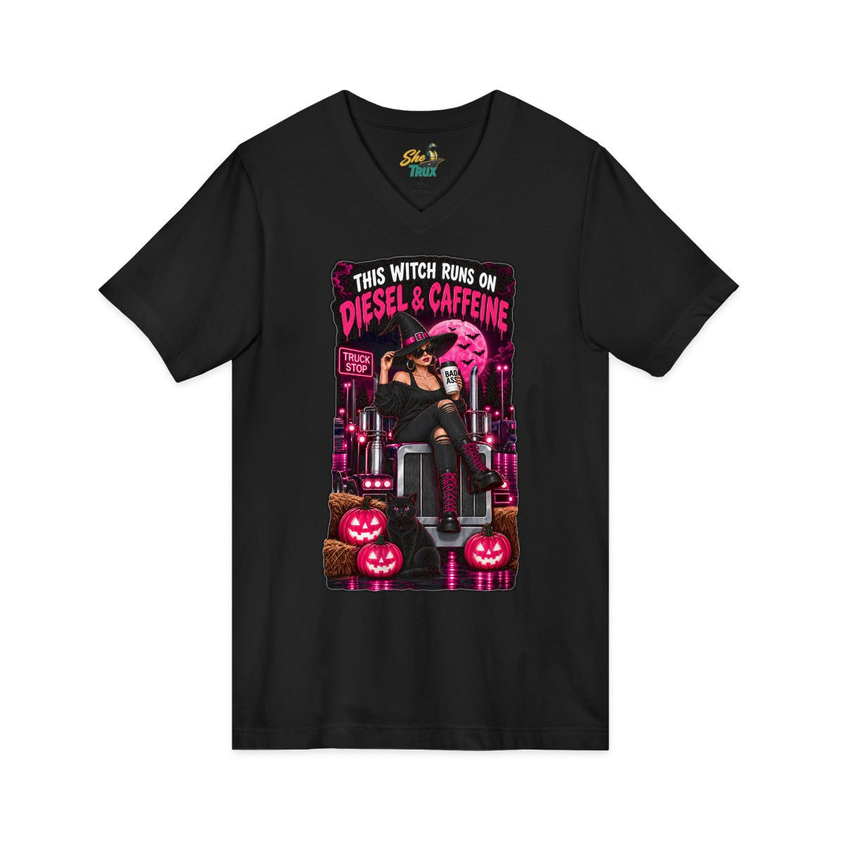 Halloween - Diesel and Caffeine - V-Neck - Multiple Colors