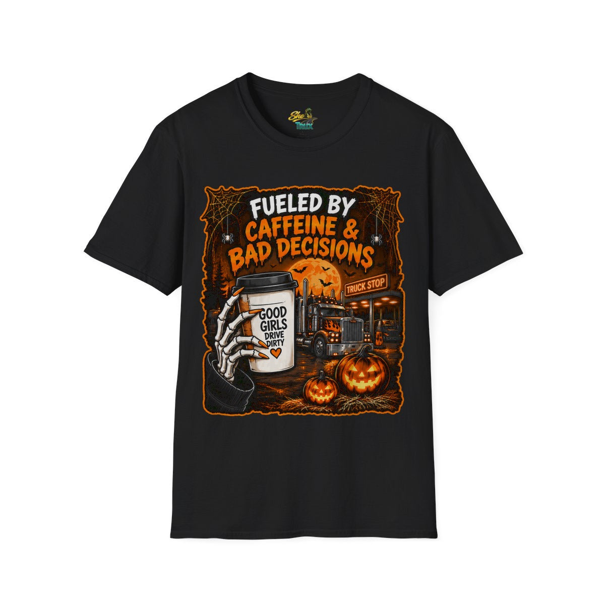 Halloween - Fueled By Caffeine and Bad Decisions - T-Shirt - Multiple Colors