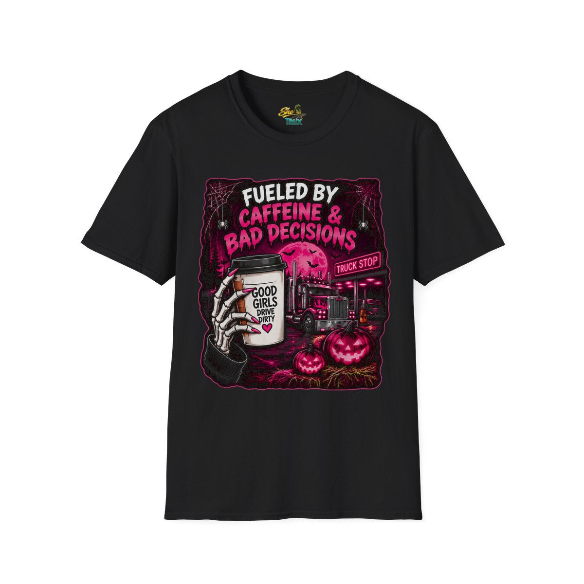 Halloween - Fueled By Caffeine and Bad Decisions - T-Shirt - Multiple Colors
