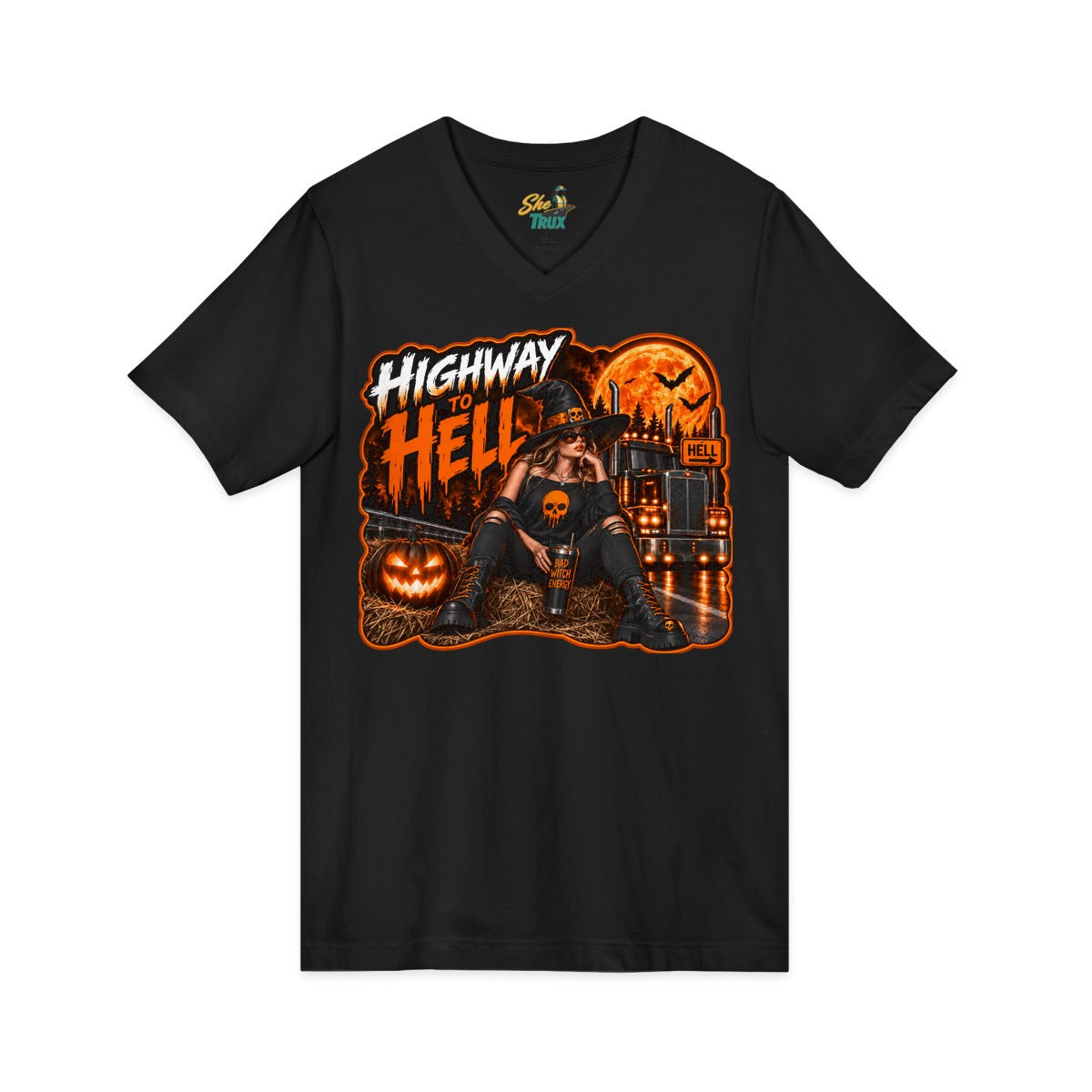 Halloween - Highway To Hell - V-Neck - Multiple Colors