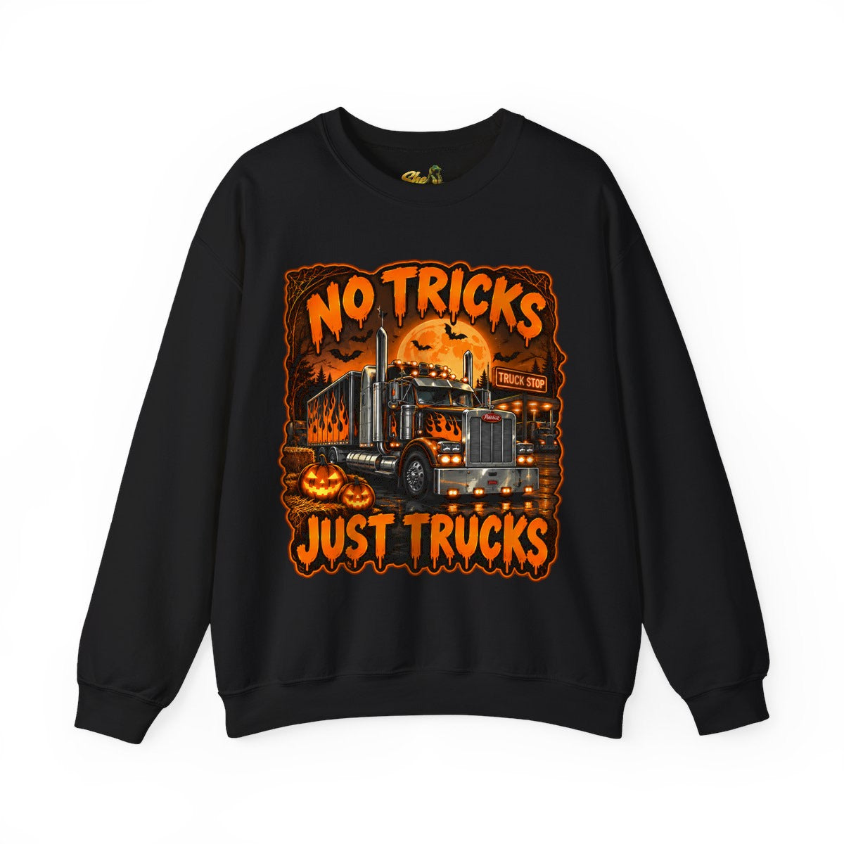 Halloween - No Tricks Just Trucks - Sweatshirt - Multiple Colors