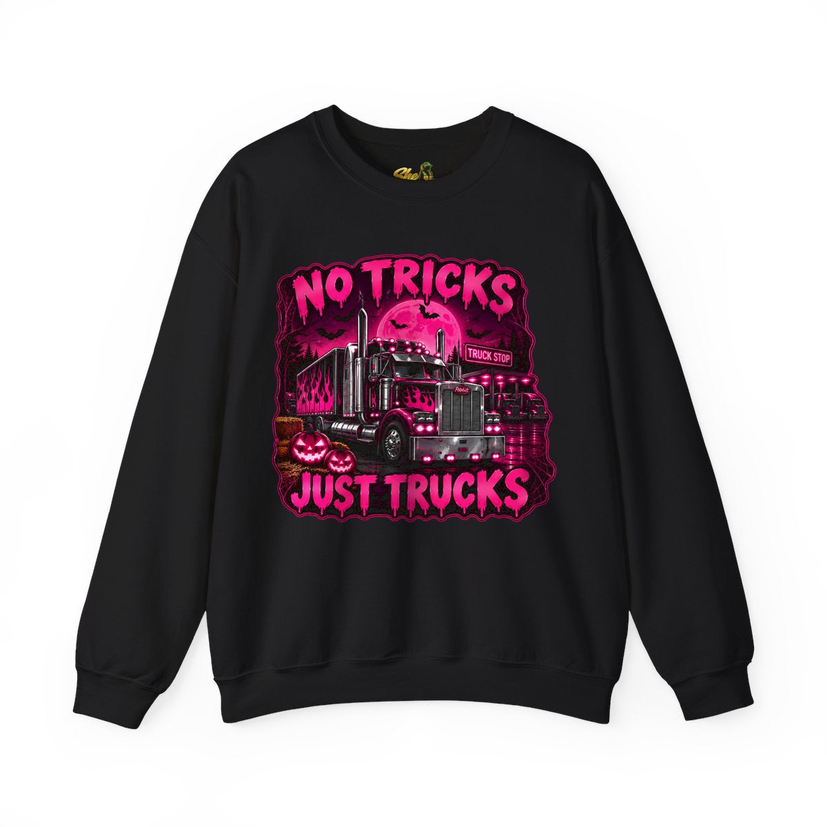 Halloween - No Tricks Just Trucks - Sweatshirt - Multiple Colors