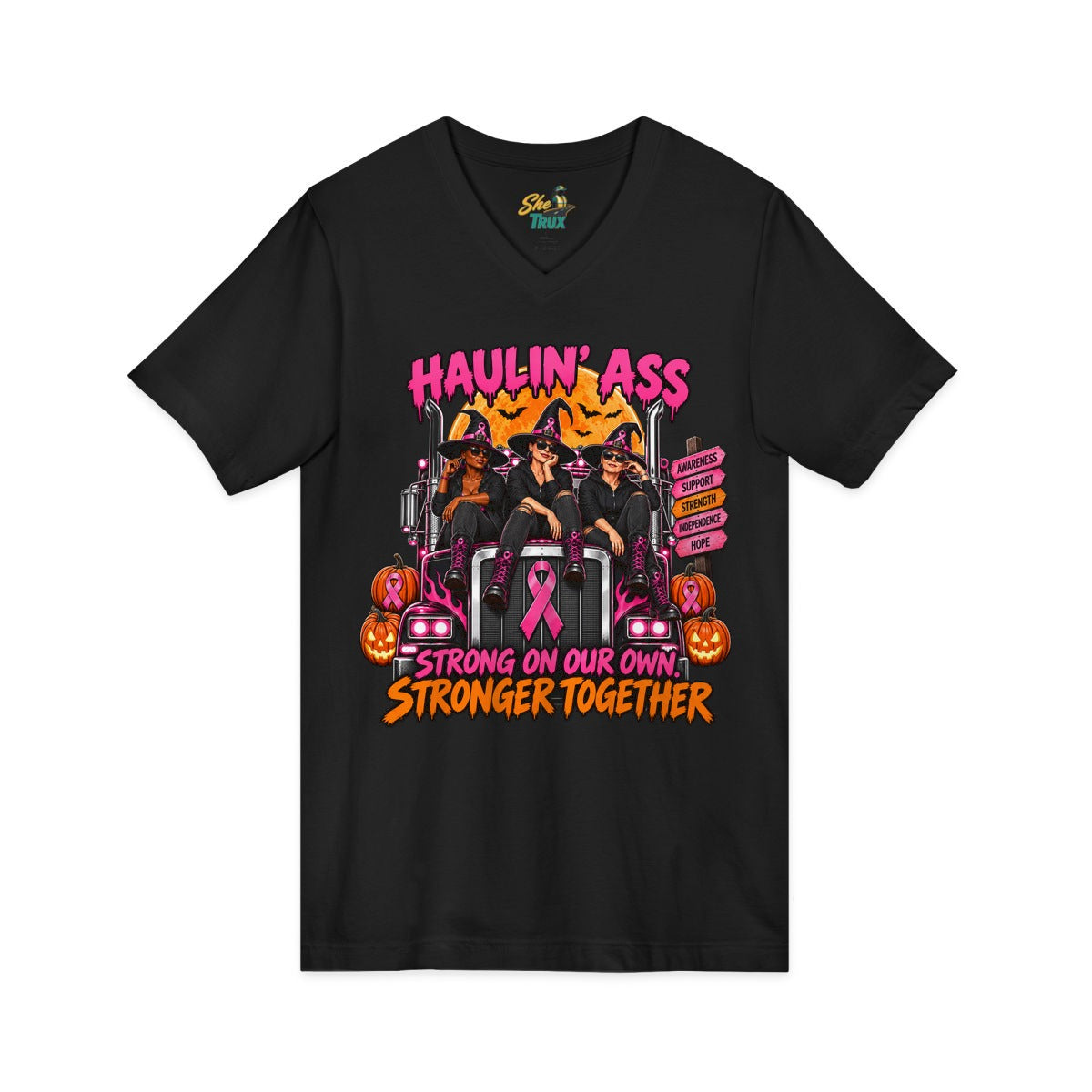 Halloween - Haulin' Ass, Stronger Together - V-Neck - Multiple Colors