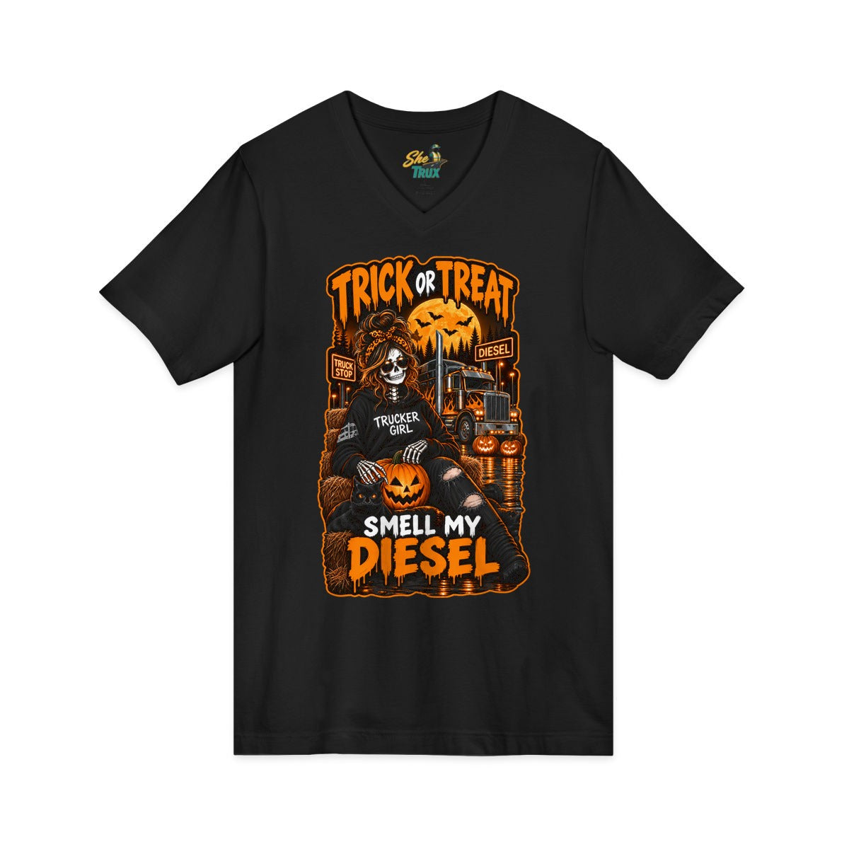 Halloween - Trick or Treat - V-Neck - Multiple Colors
