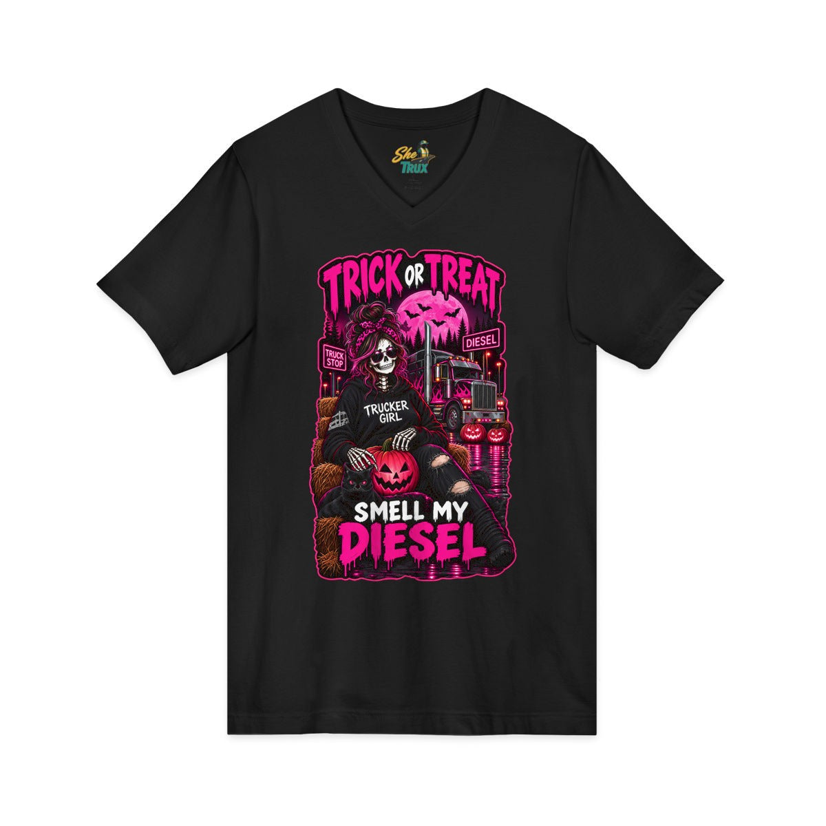 Halloween - Trick or Treat - V-Neck - Multiple Colors