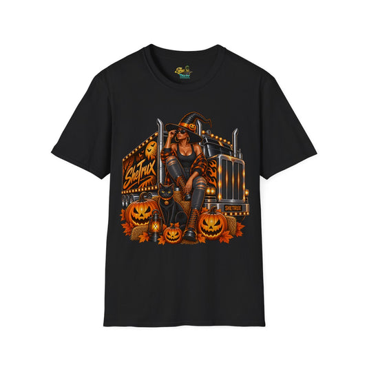 Halloween - Witch on Truck - T-Shirt - Multiple Colors
