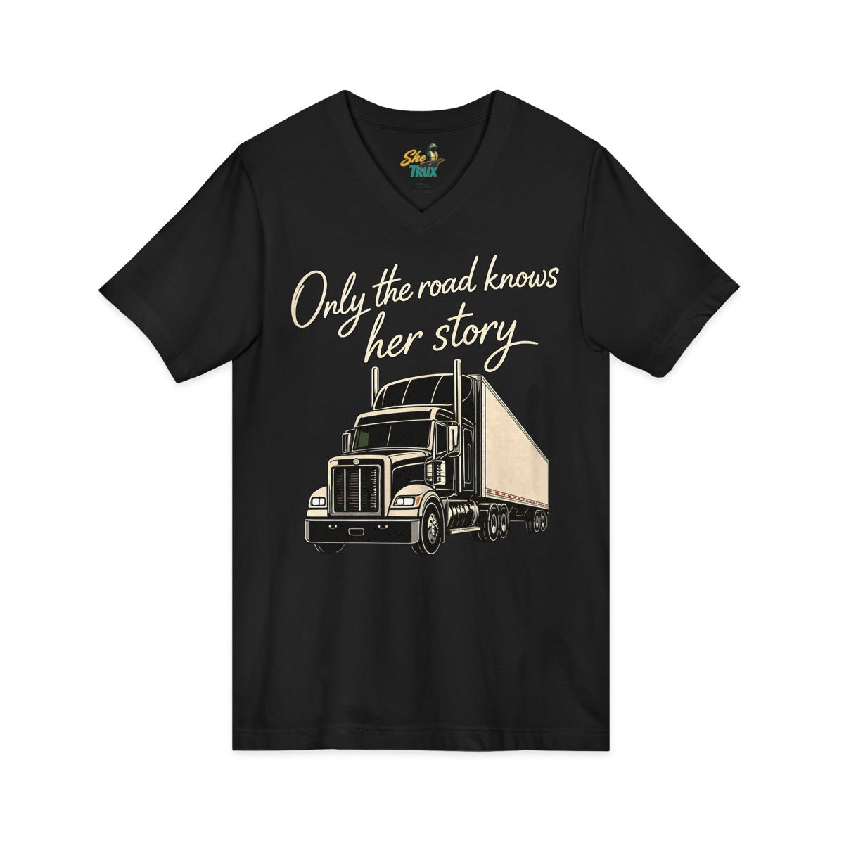 Only The Road Knows Her Story - V-Neck - Multiple Colors