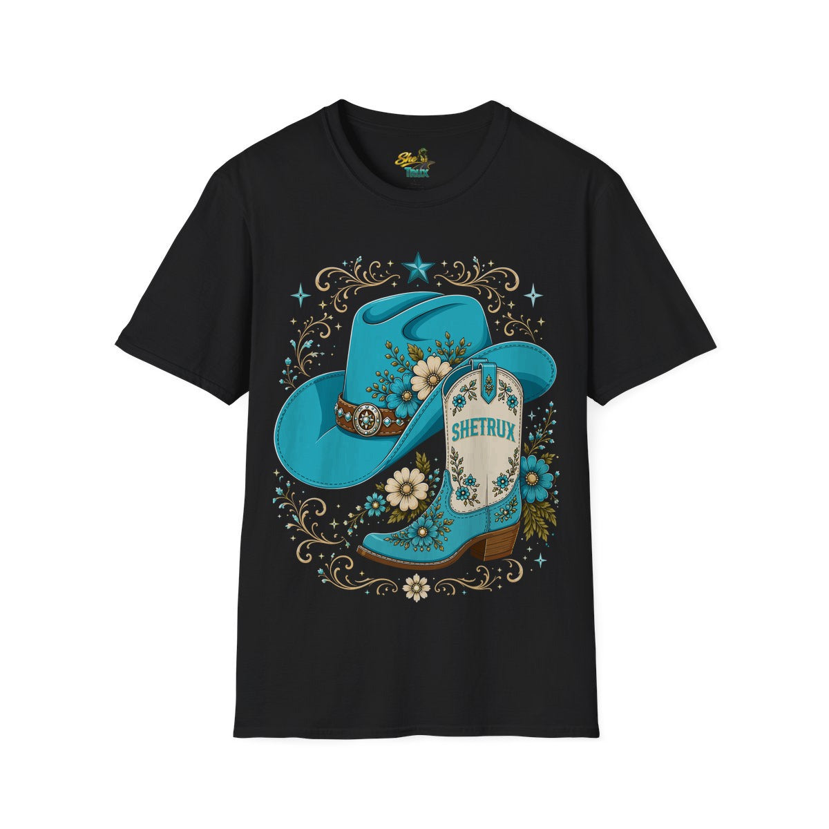 SheTrux Hat Boot Blue - T-Shirt - Multiple Colors