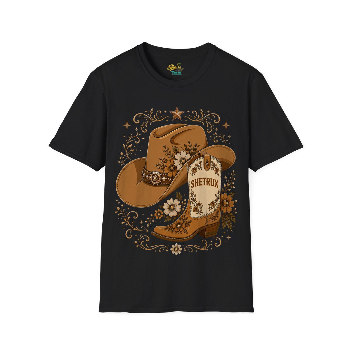 SheTrux Hat Boot Brown - T-Shirt - Multiple Colors