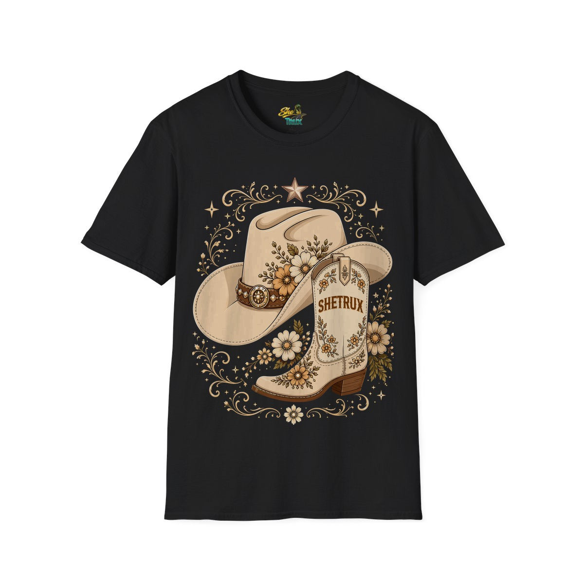 SheTrux Hat Boot Tan - T-Shirt - Multiple Colors