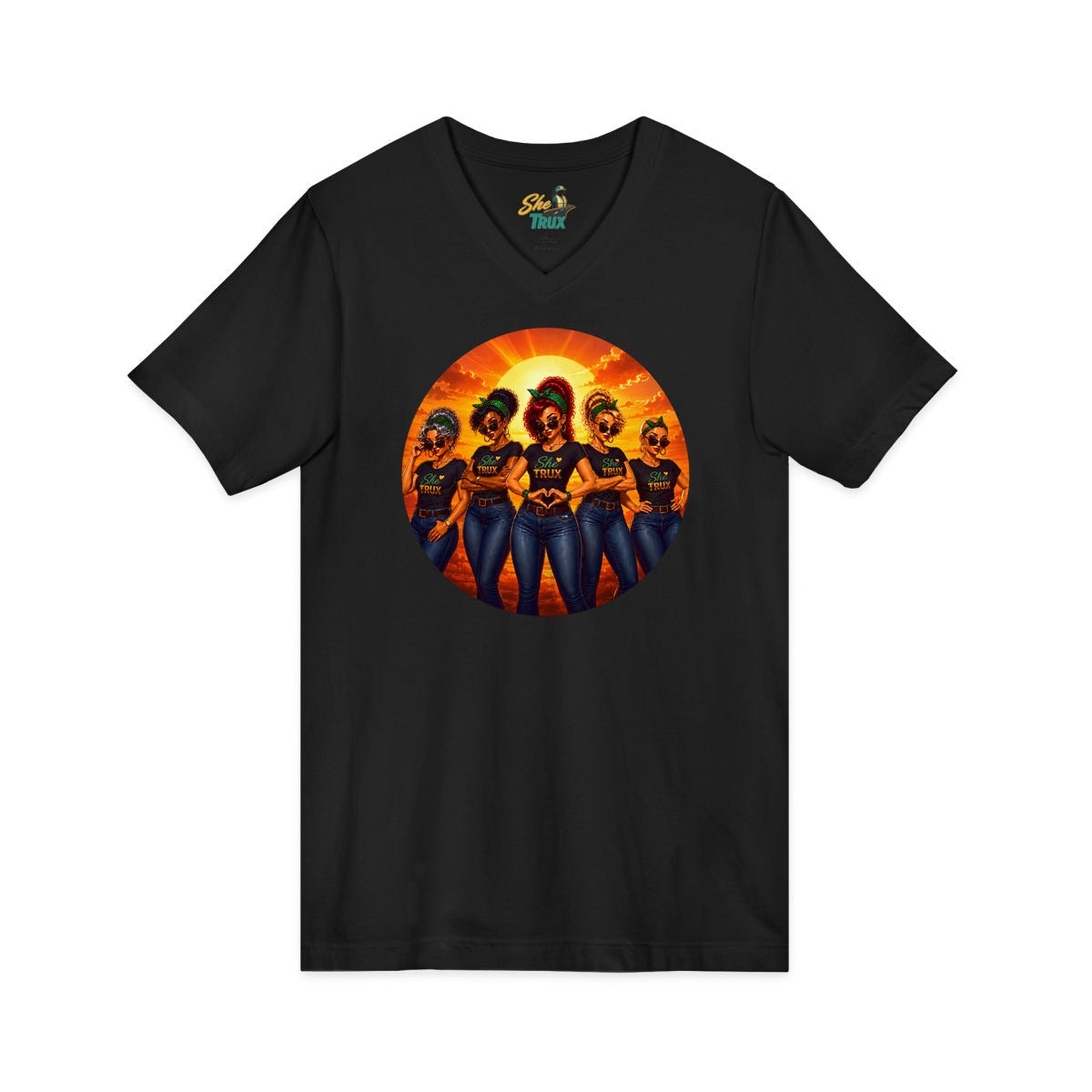 SheTrux Women Sunset - V-Neck - Multiple Colors