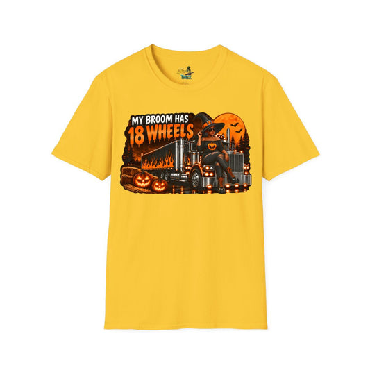 Halloween - My Broom Has 18 Wheels - T-Shirt - Multiple Colors