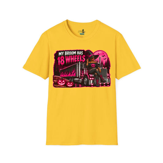 Halloween - My Broom Has 18 Wheels - T-Shirt - Multiple Colors