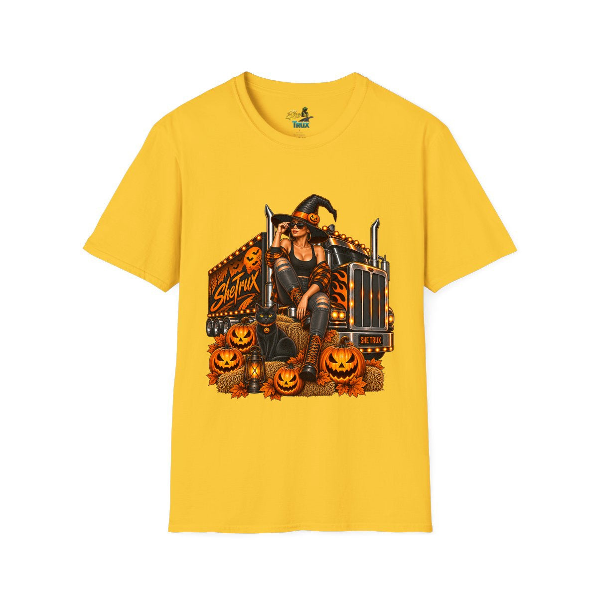 Halloween - Witch on Truck - T-Shirt - Multiple Colors