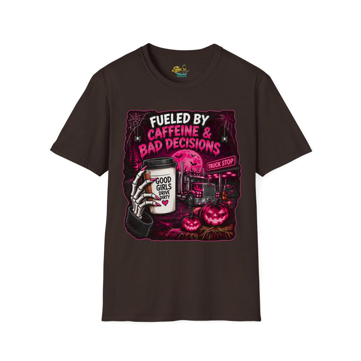 Halloween - Fueled By Caffeine and Bad Decisions - T-Shirt - Multiple Colors