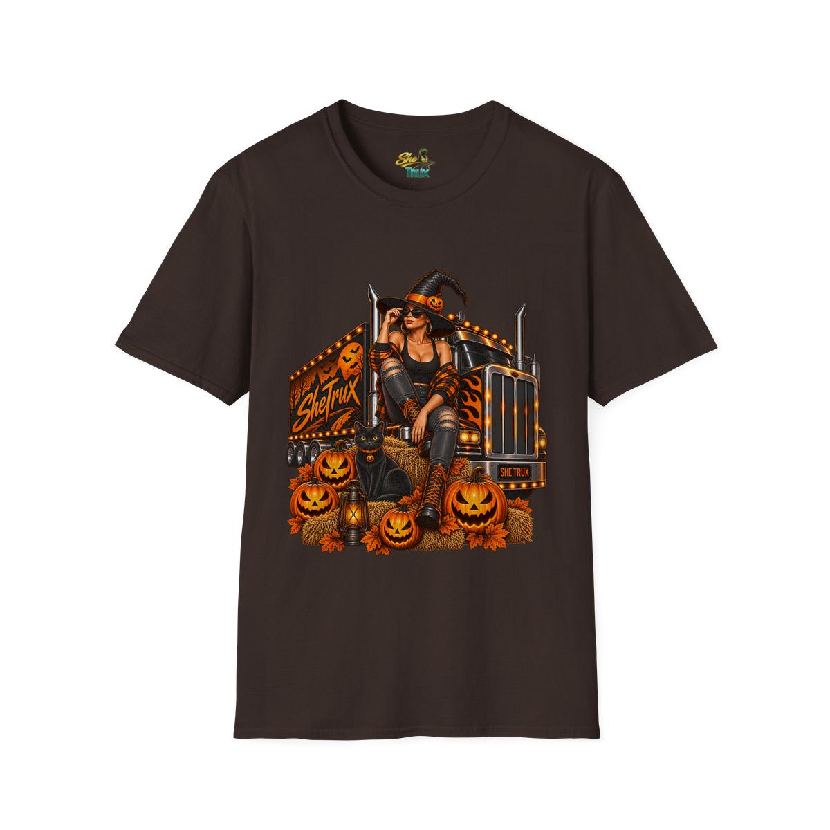 Halloween - Witch on Truck - T-Shirt - Multiple Colors