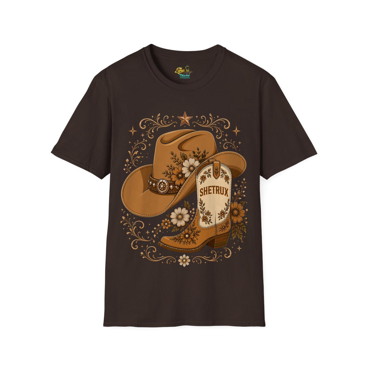 SheTrux Hat Boot Brown - T-Shirt - Multiple Colors