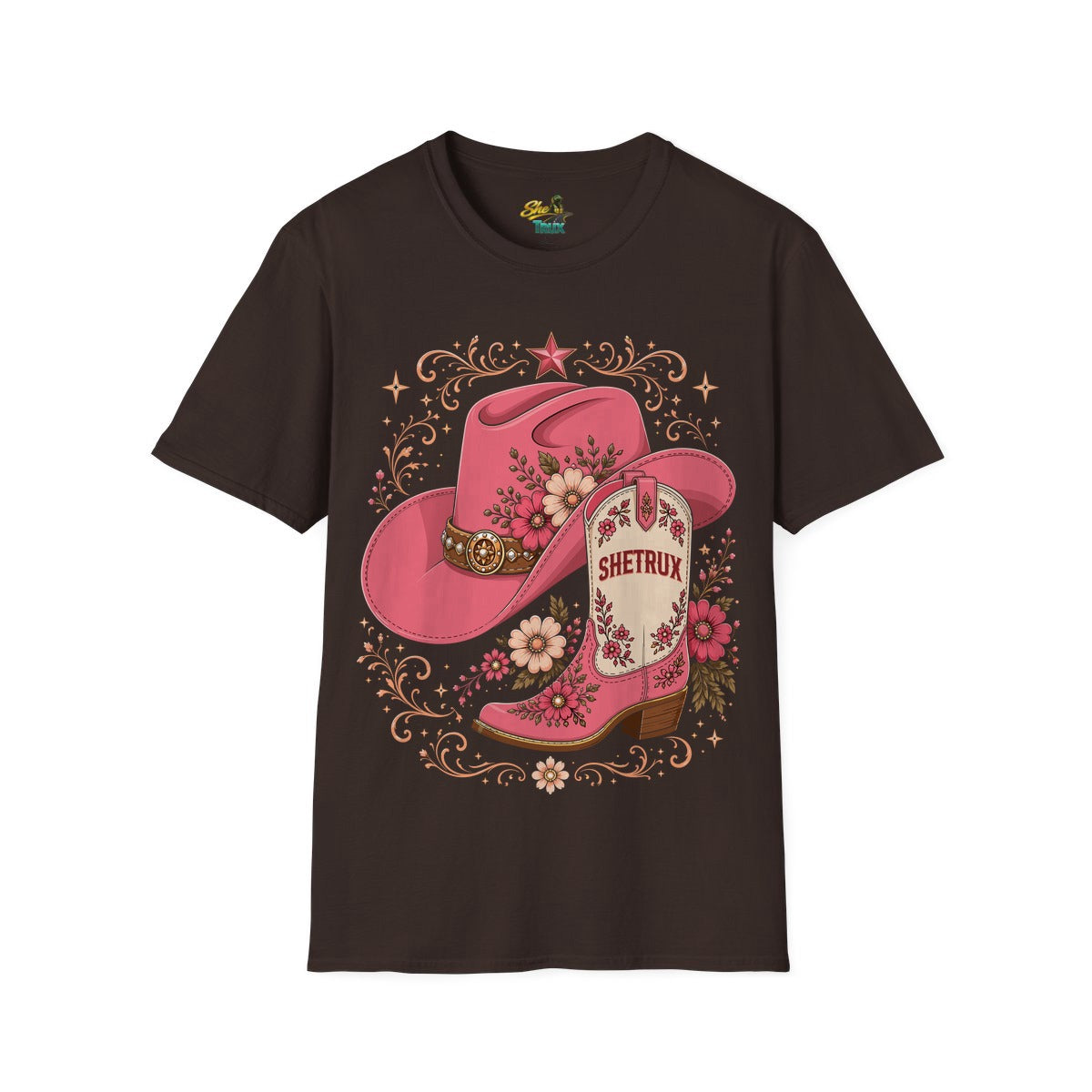 SheTrux Hat Boot Pink - T-Shirt - Multiple Colors