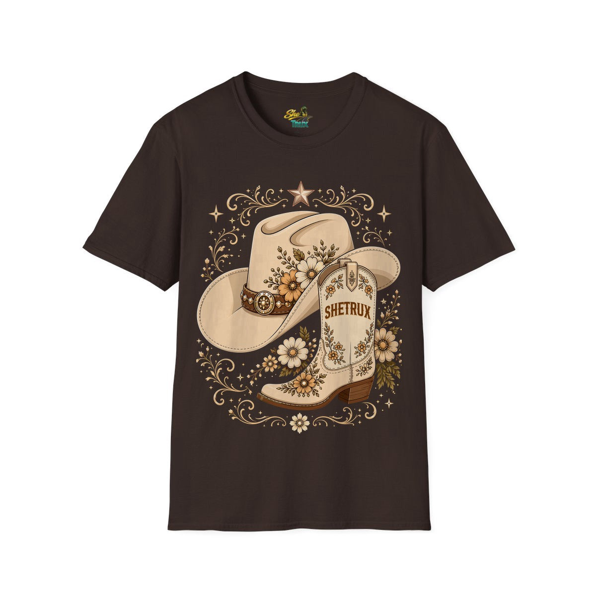 SheTrux Hat Boot Tan - T-Shirt - Multiple Colors