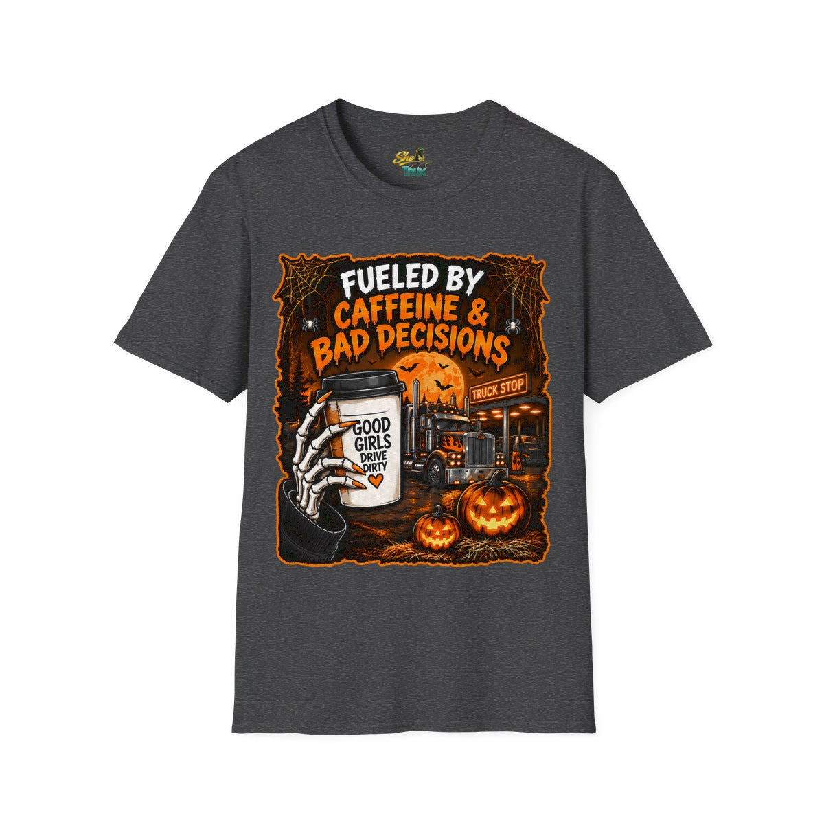 Halloween - Fueled By Caffeine and Bad Decisions - T-Shirt - Multiple Colors