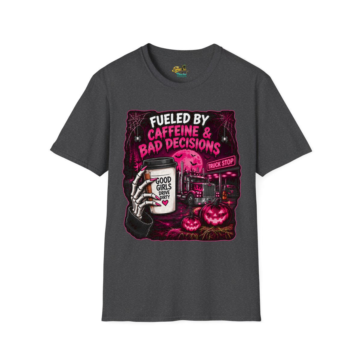 Halloween - Fueled By Caffeine and Bad Decisions - T-Shirt - Multiple Colors