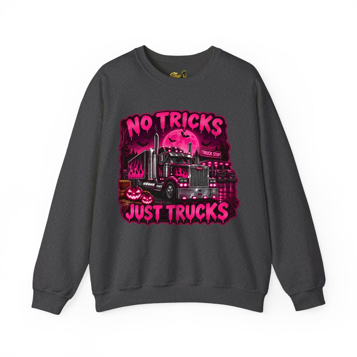 Halloween - No Tricks Just Trucks - Sweatshirt - Multiple Colors