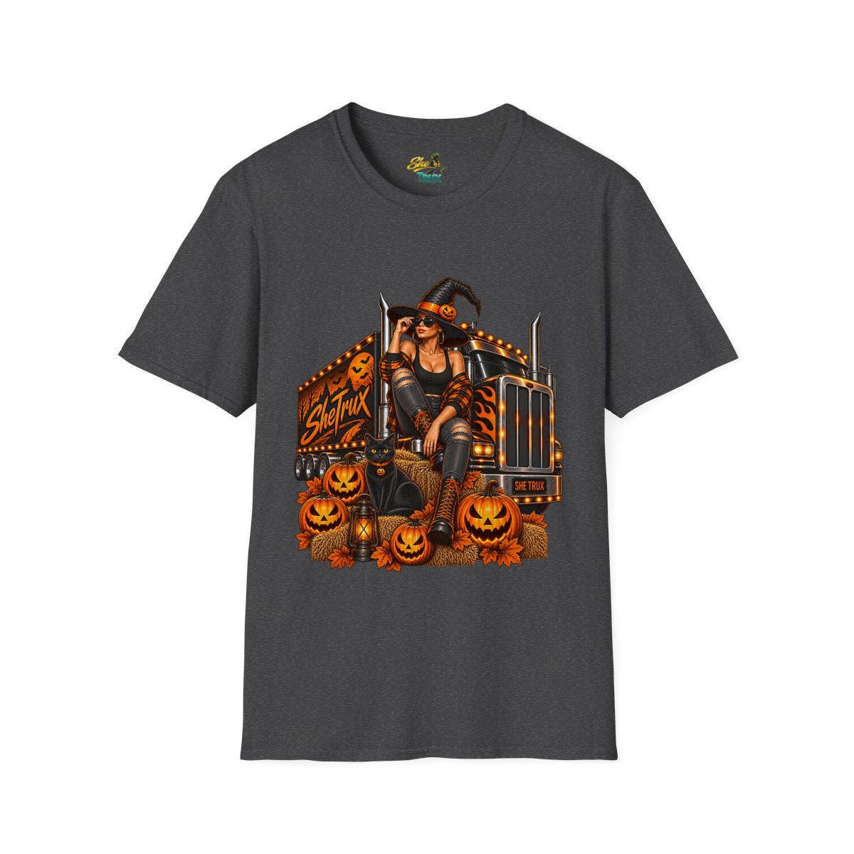 Halloween - Witch on Truck - T-Shirt - Multiple Colors