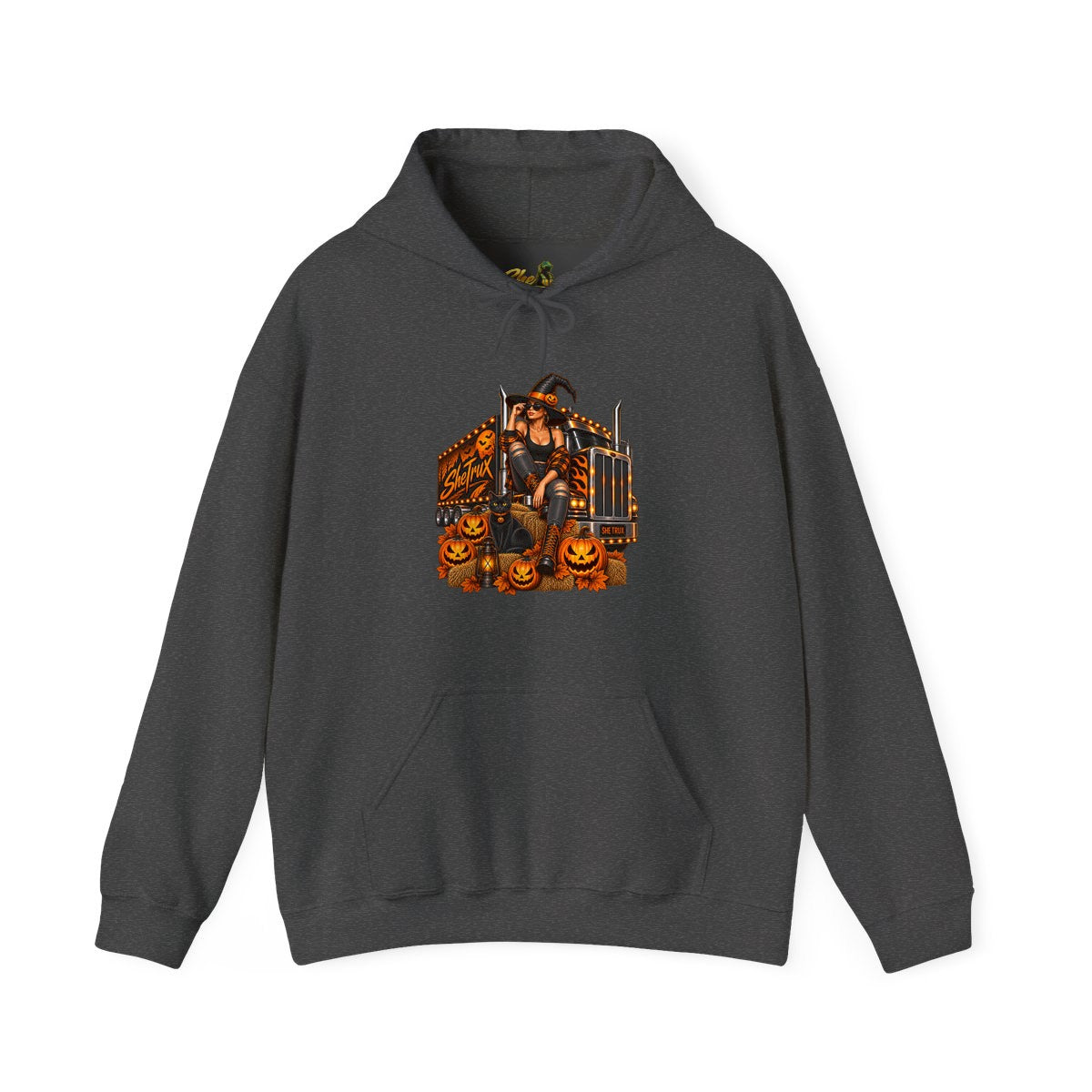 Halloween - Witch on Truck - Hoodie - Multiple Colors