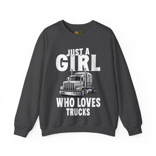 Just a Girl Who Loves Trucks - Sweatshirt - Multiple Colors