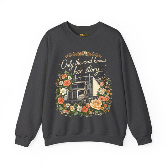 Only the Road Knows Her Story - Sweatshirt - Multiple Colors