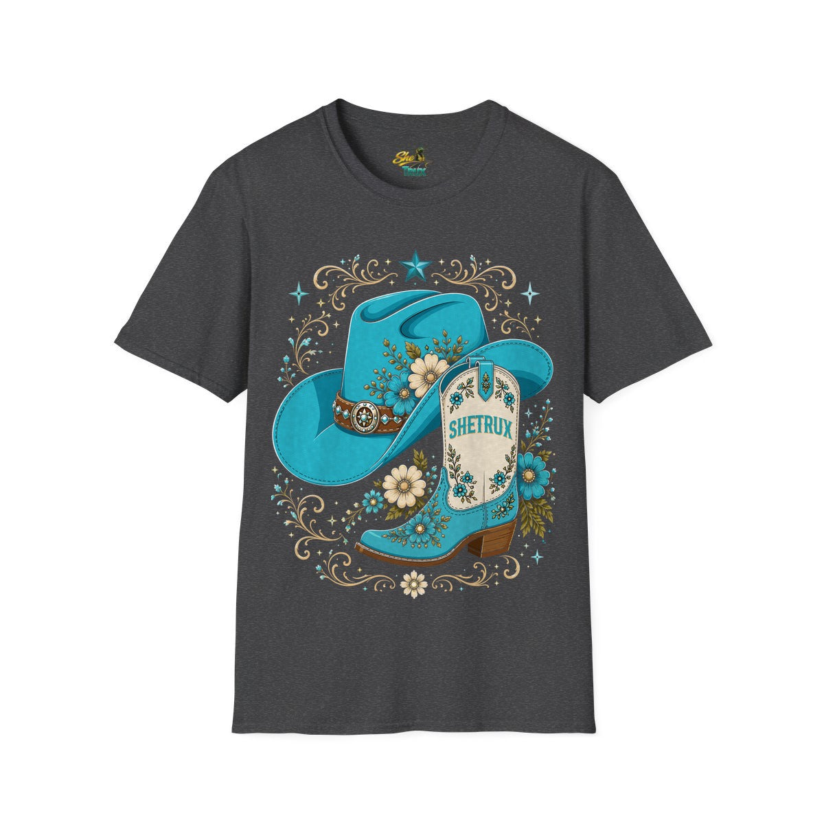 SheTrux Hat Boot Blue - T-Shirt - Multiple Colors