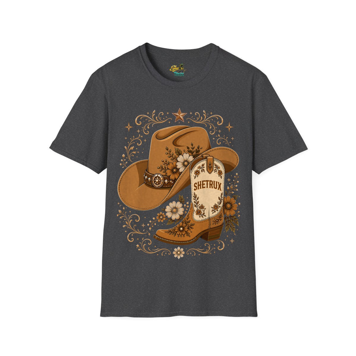 SheTrux Hat Boot Brown - T-Shirt - Multiple Colors
