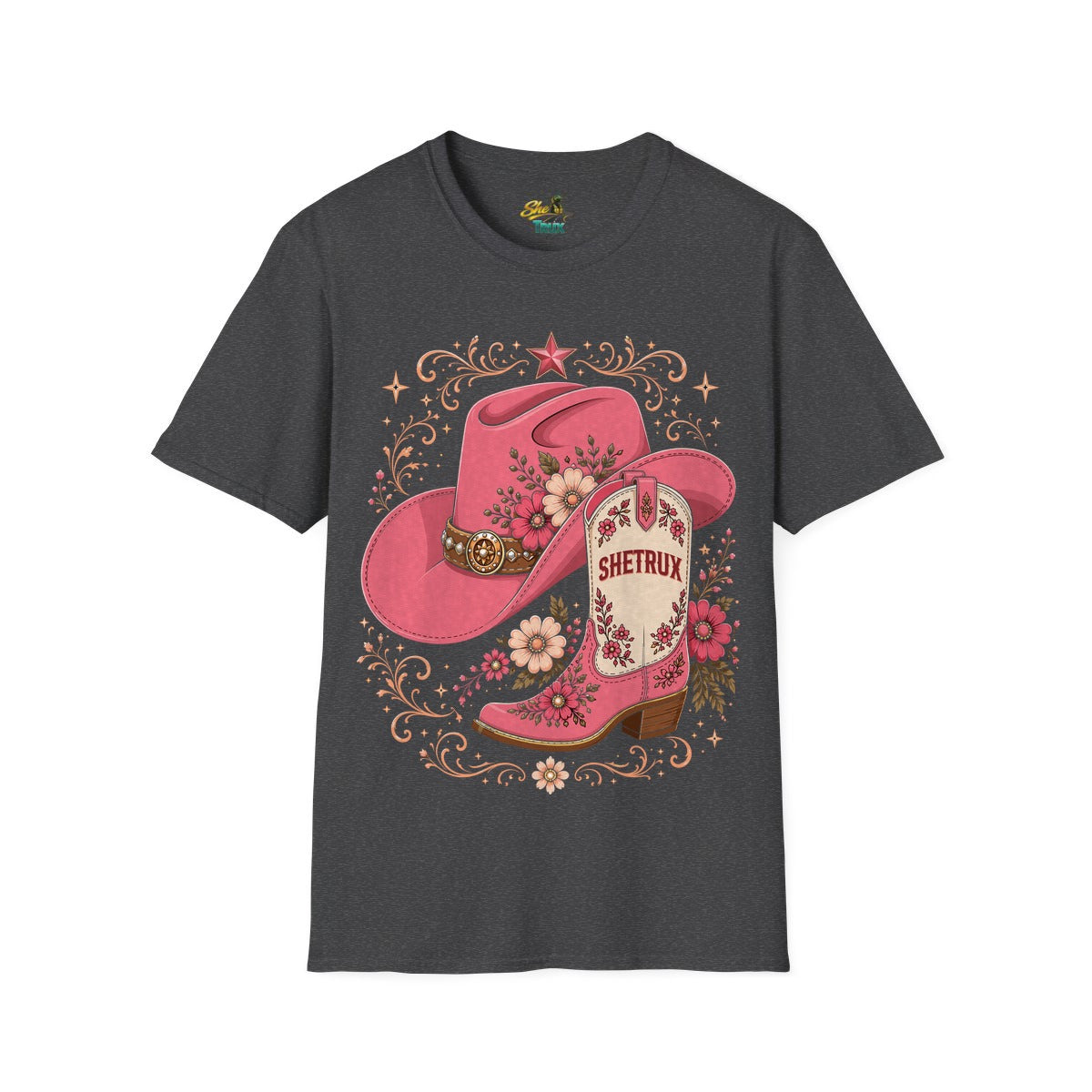 SheTrux Hat Boot Pink - T-Shirt - Multiple Colors