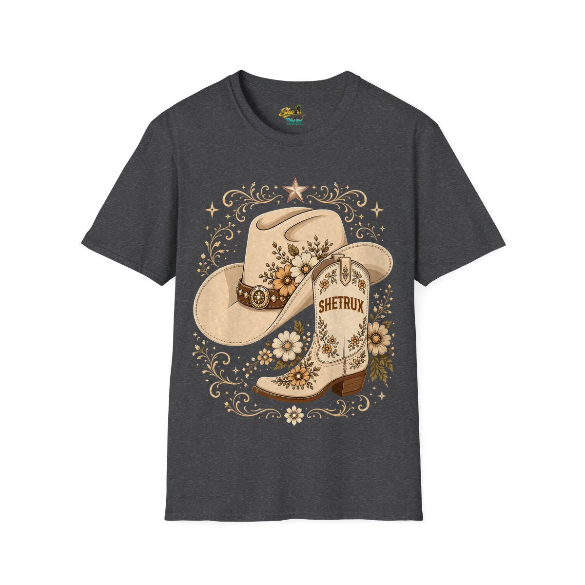 SheTrux Hat Boot Tan - T-Shirt - Multiple Colors