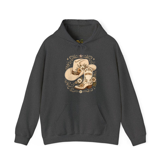 SheTrux Hat Boot Tan - Hoodie - Multiple Colors