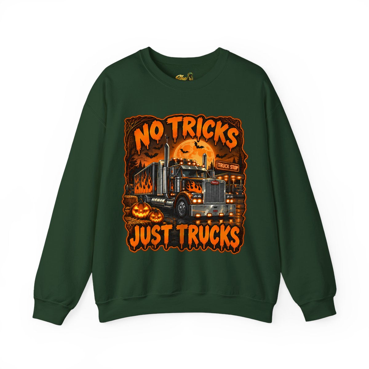Halloween - No Tricks Just Trucks - Sweatshirt - Multiple Colors