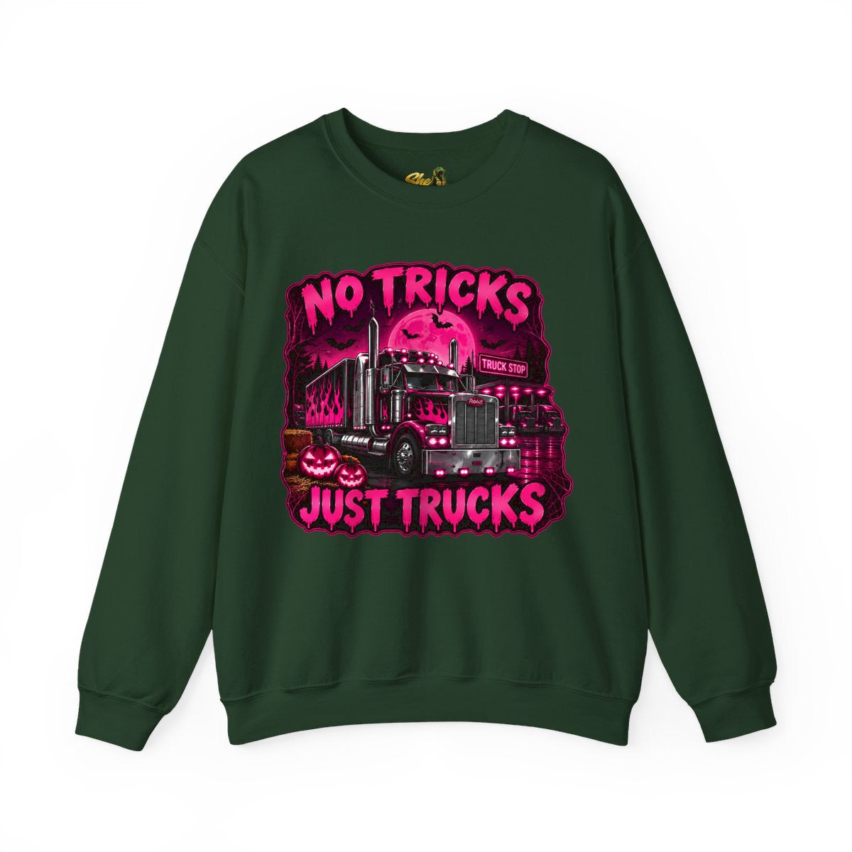 Halloween - No Tricks Just Trucks - Sweatshirt - Multiple Colors